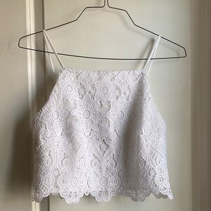 Never Worn! Abercrombie White Lace Top